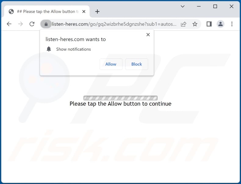 listen-heres[.]com pop-up redirects