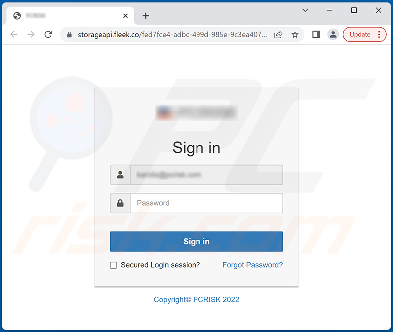 Phishing site promoted via password expiration-themed spam email (2022-08-23)