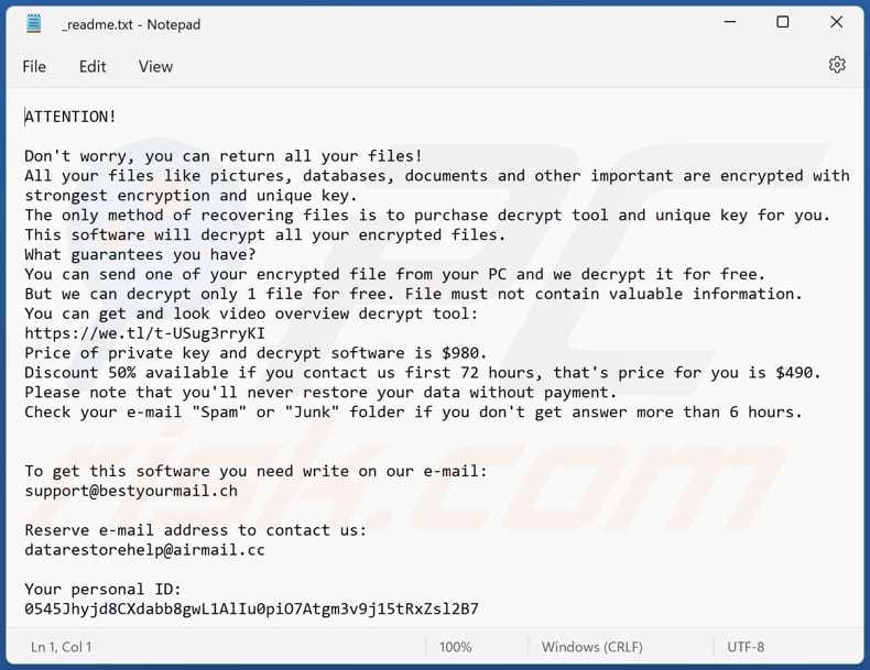 Qqjj ransomware text file (_readme.txt)