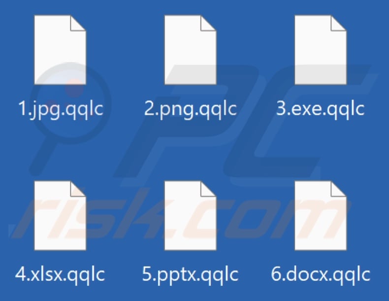 Files encrypted by Qqlc ransomware (.qqlc extension)