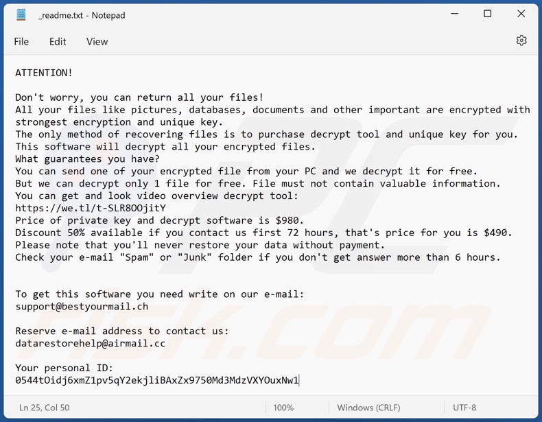 Qqlc ransomware text file (_readme.txt)