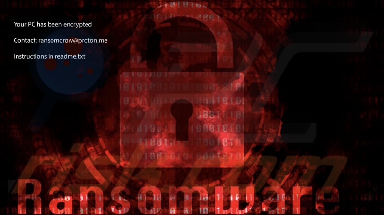 Ransomcrow ransomware wallpaper