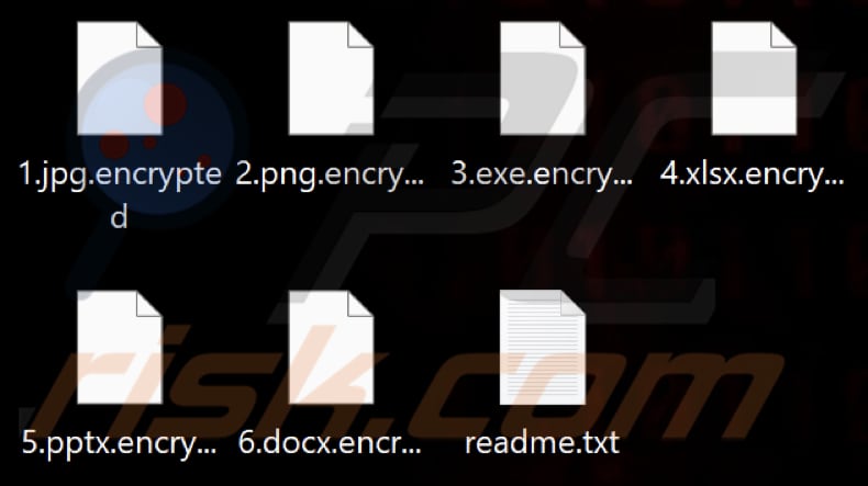 Files encrypted by Ransomcrow ransomware (.encrypted extension)