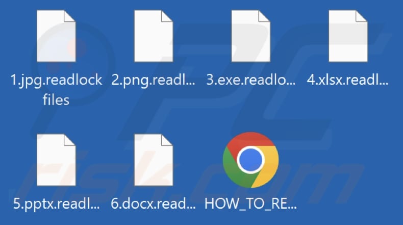 Files encrypted by Readlockfiles ransomware (.readlockfiles extension)