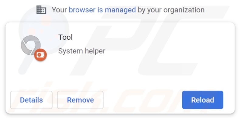 Tool adware-type browser extension