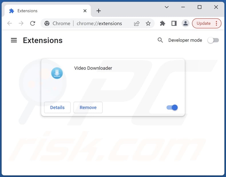 Removing Video Downloader ads from Google Chrome step 2