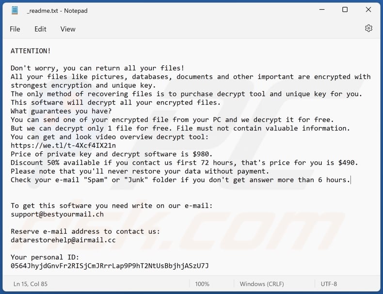 Aamv ransomware text file (_readme.txt)