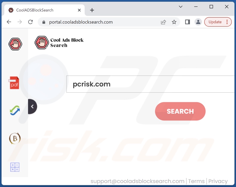 cooladsblocksearch.com browser hijacker