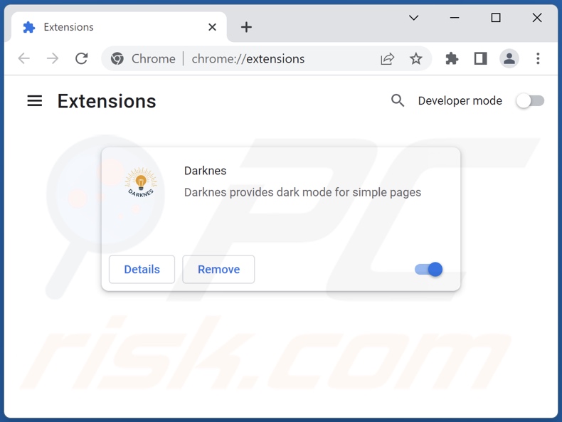 Removing Darknes ads from Google Chrome step 2
