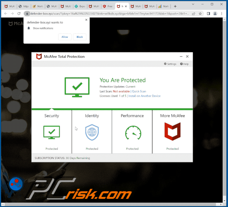 defender-box[.]xyz website appearance (GIF)