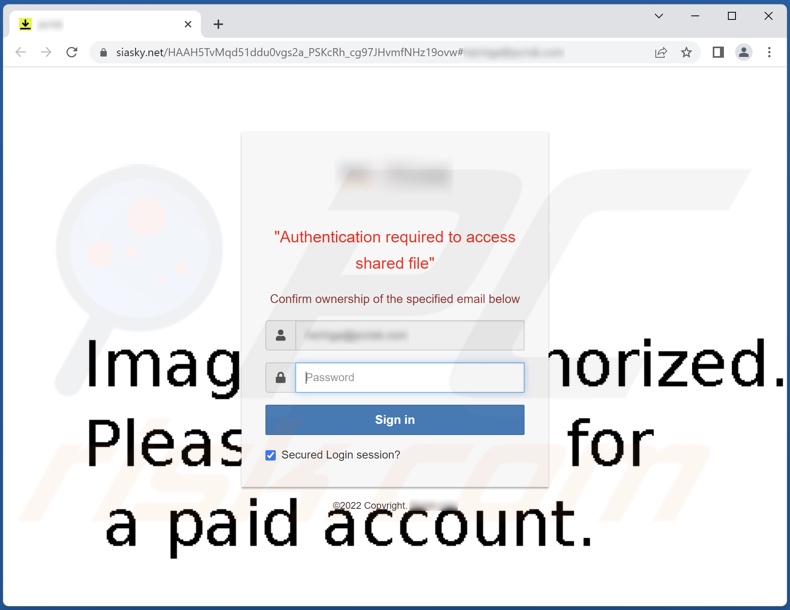 Due Payment-Invoice scam email promoted phishing site