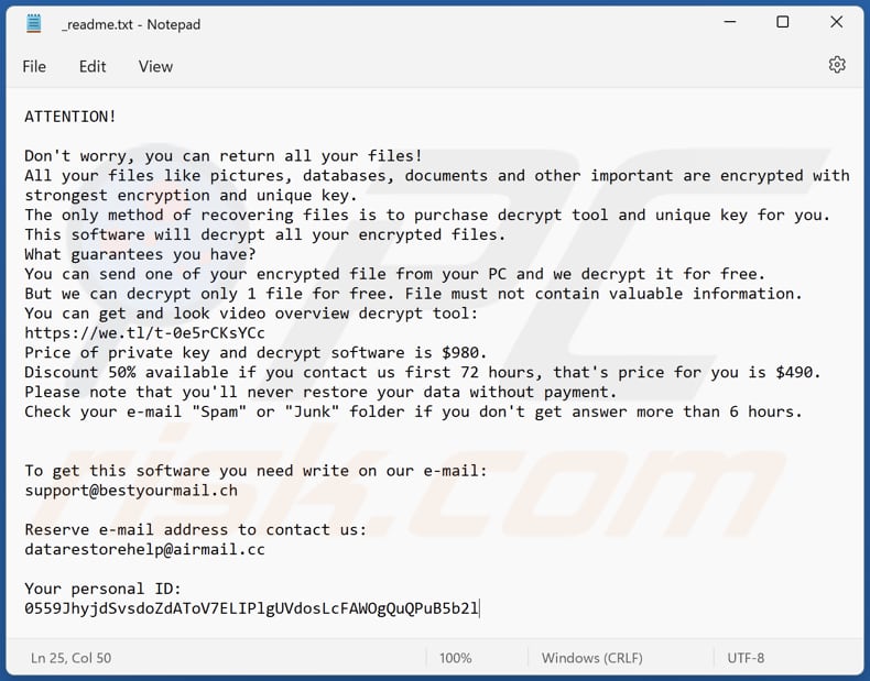 Eeyu ransomware text file (_readme.txt)