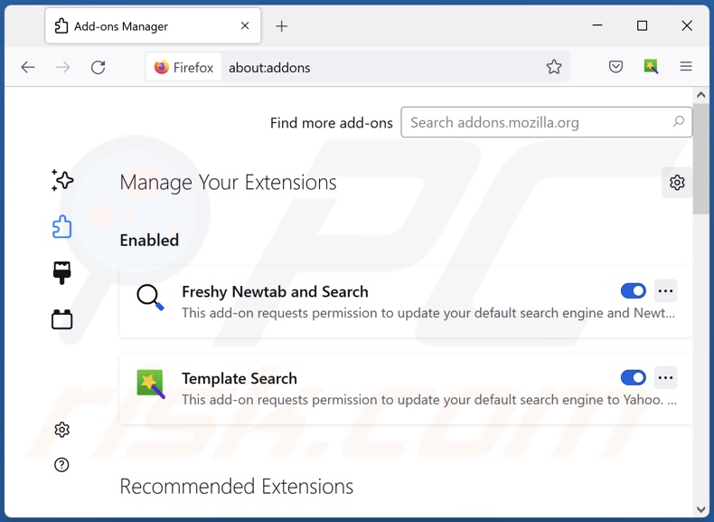 Removing exploretoday.co related Mozilla Firefox extensions