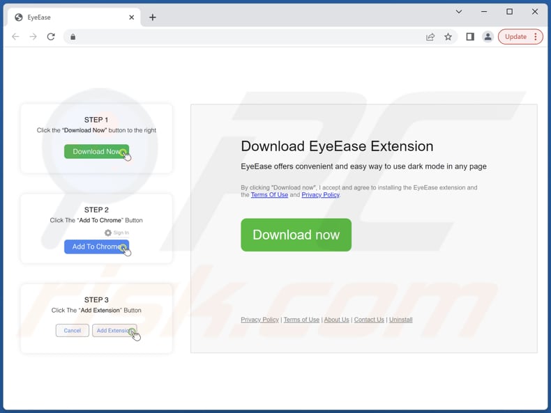 eyeease adware promoter