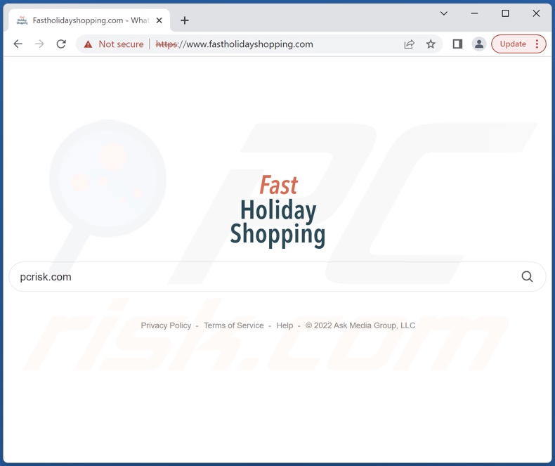 fastholidayshopping.com browser hijacker