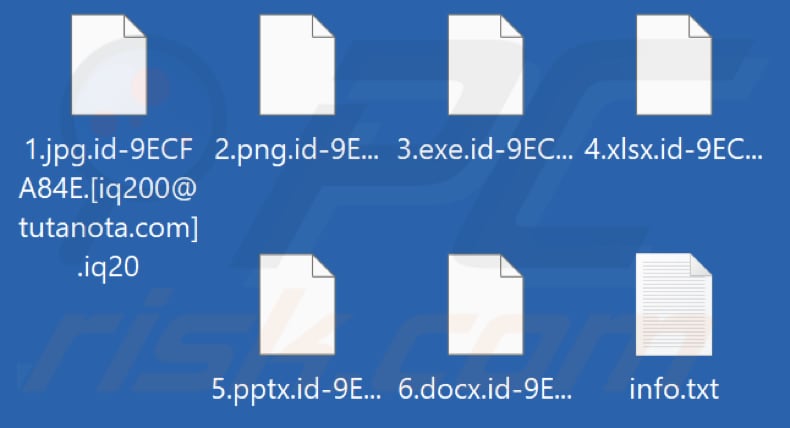 Files encrypted by Iq20 ransomware (.iq20 extension)