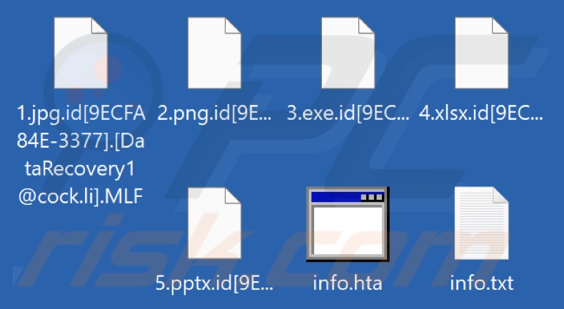 Files encrypted by MLF ransomware (.MLF extension)