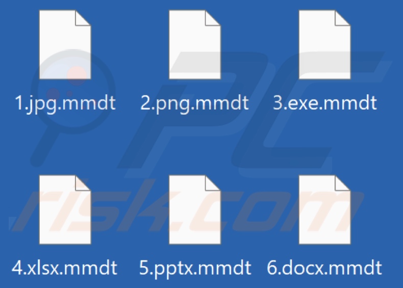 Files encrypted by Mmdt ransomware (.mmdt extension)