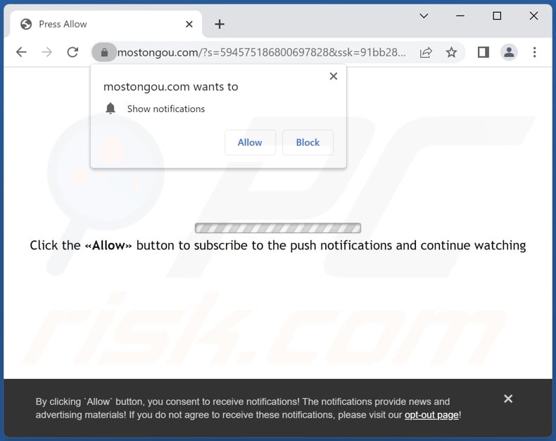 mostongou[.]com pop-up redirects