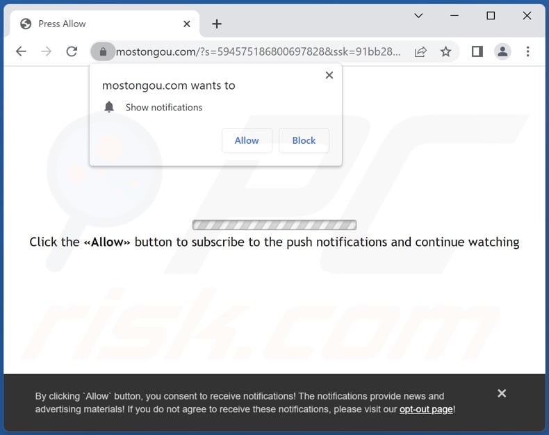 mostongou[.]com pop-up redirects