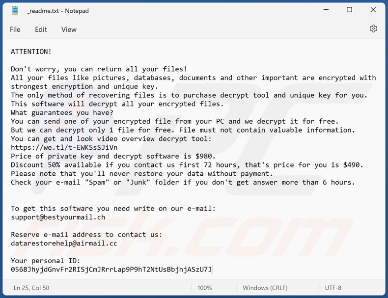 Ofoq ransomware text file (_readme.txt)
