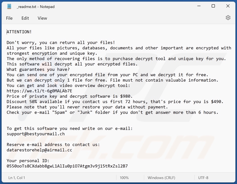 Oopu ransomware text file (_readme.txt)