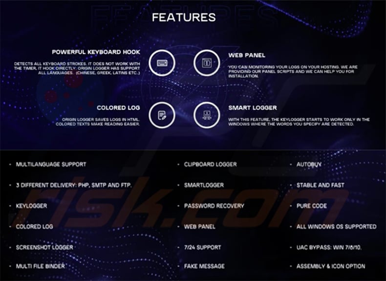 originlogger keylogger features