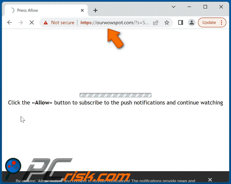 ourwowspot[.]com website appearance (GIF)