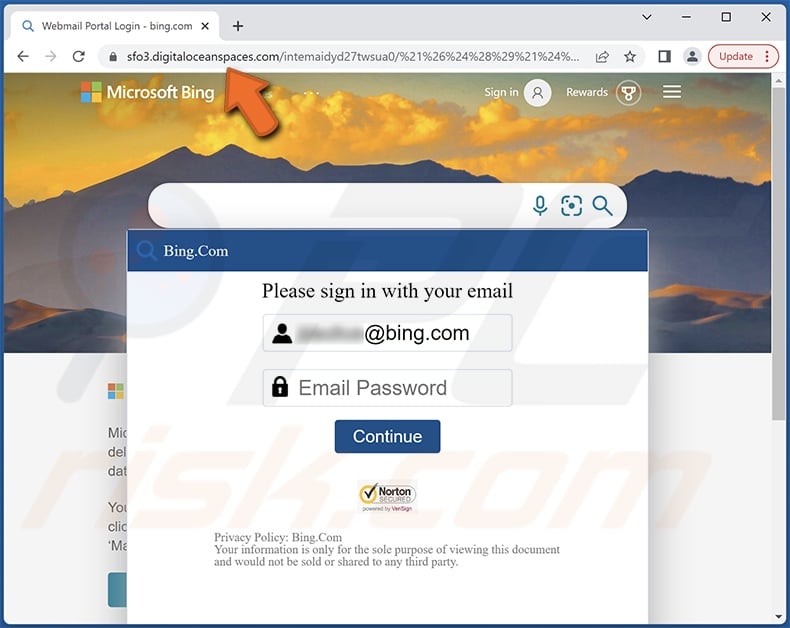 Password Is Scheduled To Expire scam email promoted phishing site
