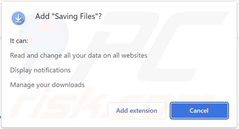 Saving Files adware asking for permissions