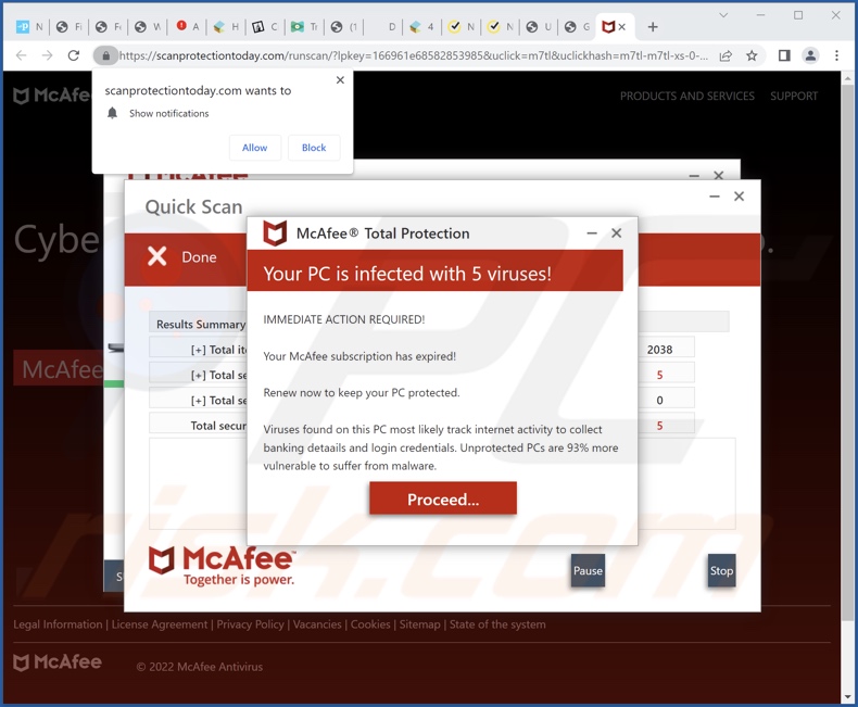 scanprotectiontoday[.]com pop-up redirects