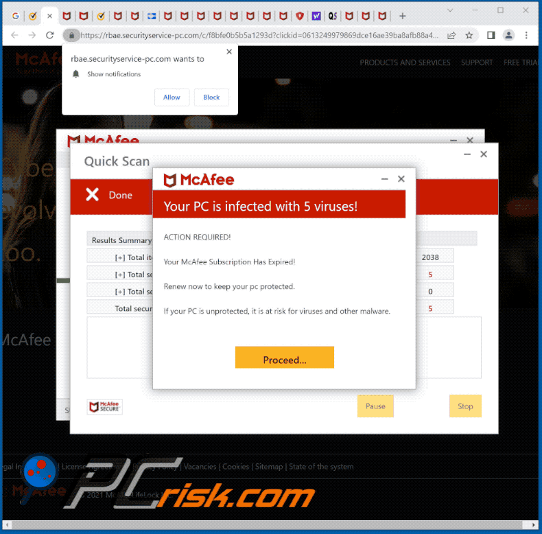 securityservice-pc[.]com website appearance (GIF)