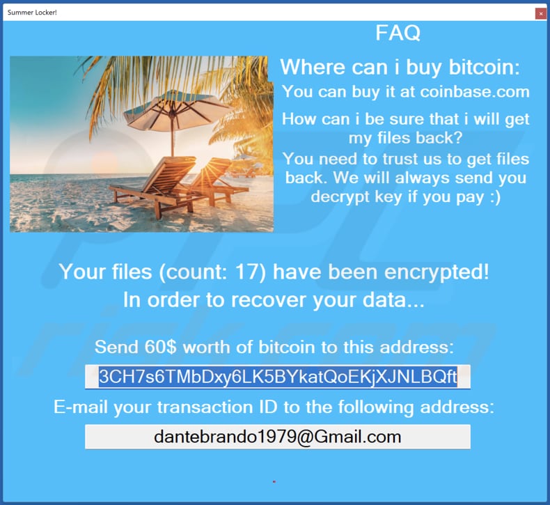 summer locker ransomware pop-up window