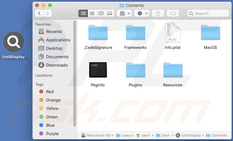 unitdisplay adware installation folder