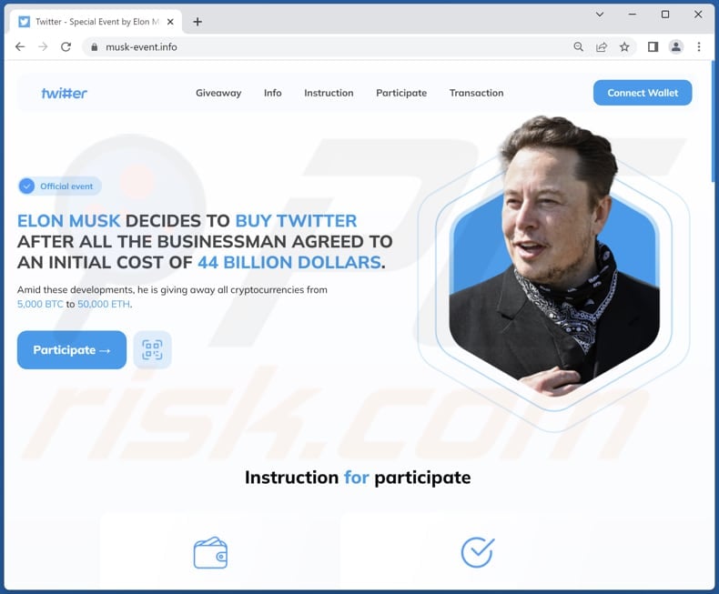 Elon Musk Twitter Giveaway scam