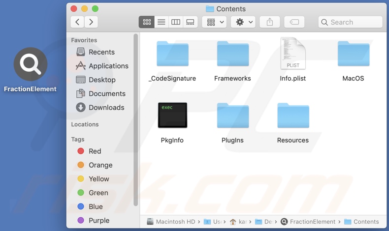 FractionElement adware install folder