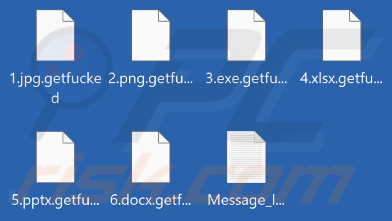 Files encrypted by Getf**ked ransomware (.getf**ed extension)
