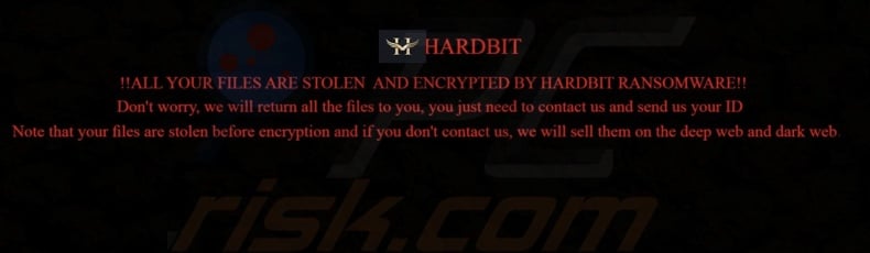 HARDBIT ransomware wallpaper