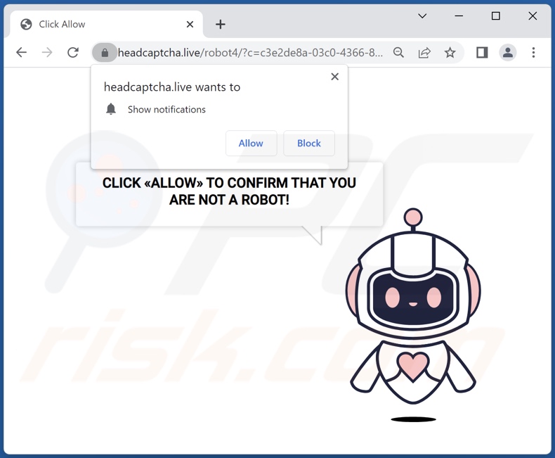 headcaptcha[.]live pop-up redirects