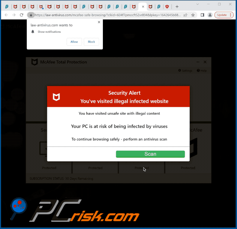 law-antivirus[.]com website appearance (GIF)