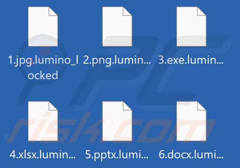 Files encrypted by Lumino_Ransom ransomware (.lumino_locked extension)