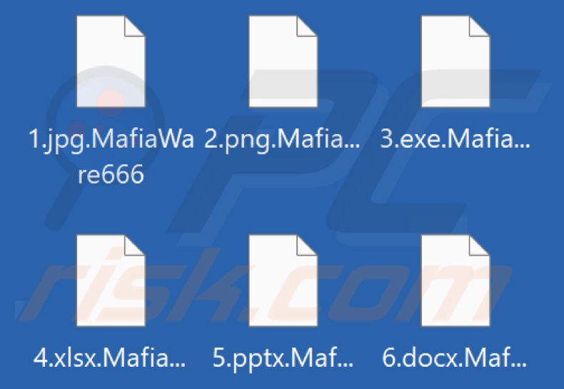 Files encrypted by MafiaWare666 ransomware (.MafiaWare666 extension)