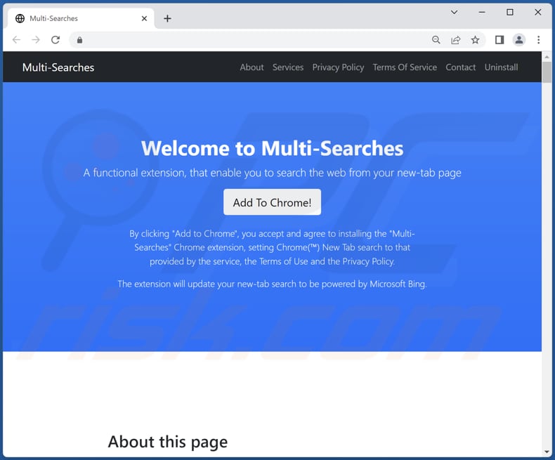 multi-searches.com browser hijacker official promoter