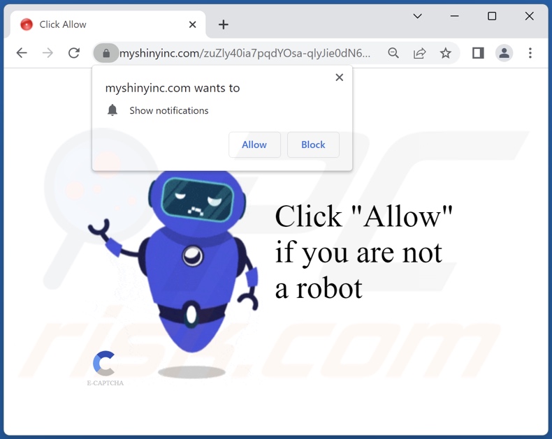 myshinyinc[.]com pop-up redirects