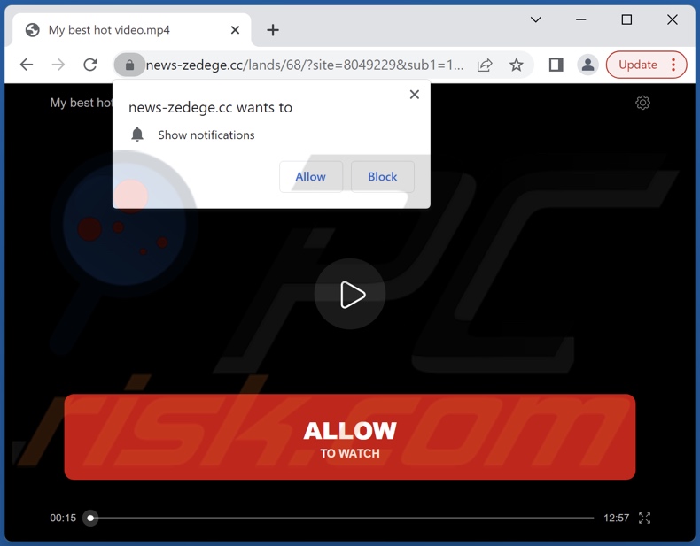 news-zedege[.]cc pop-up redirects