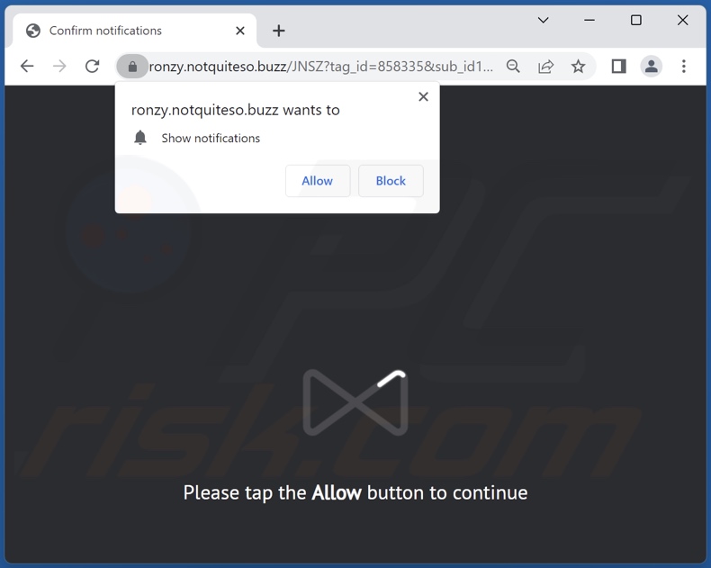 notquiteso[.]buzz pop-up redirects