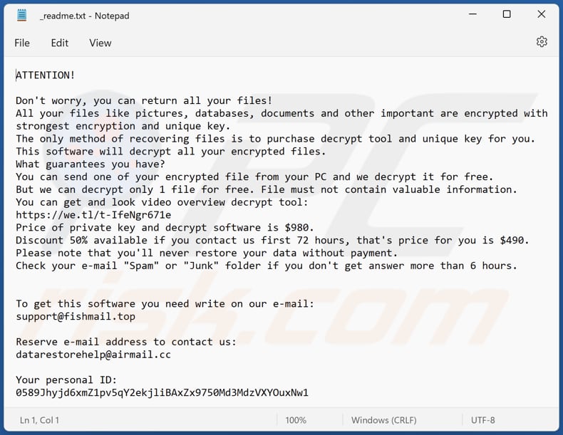 Nury ransomware text file (_readme.txt)