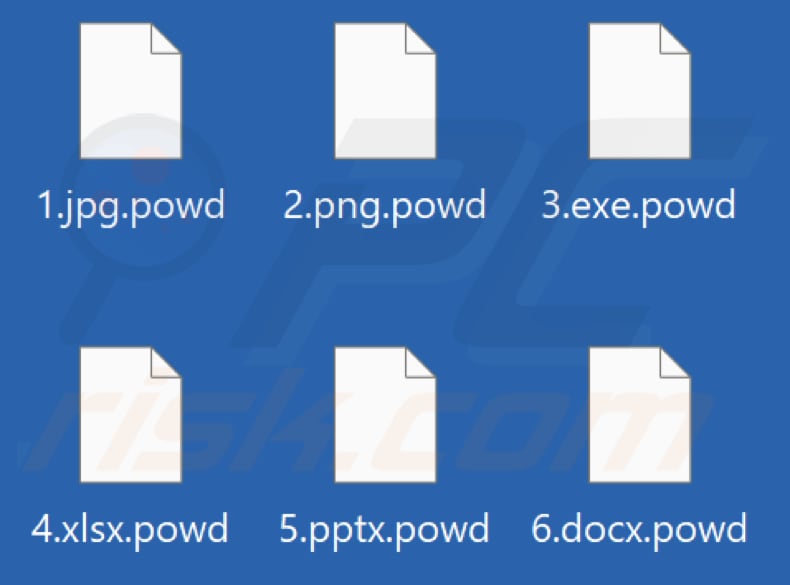 Files encrypted by Powd ransomware (.powd extension)