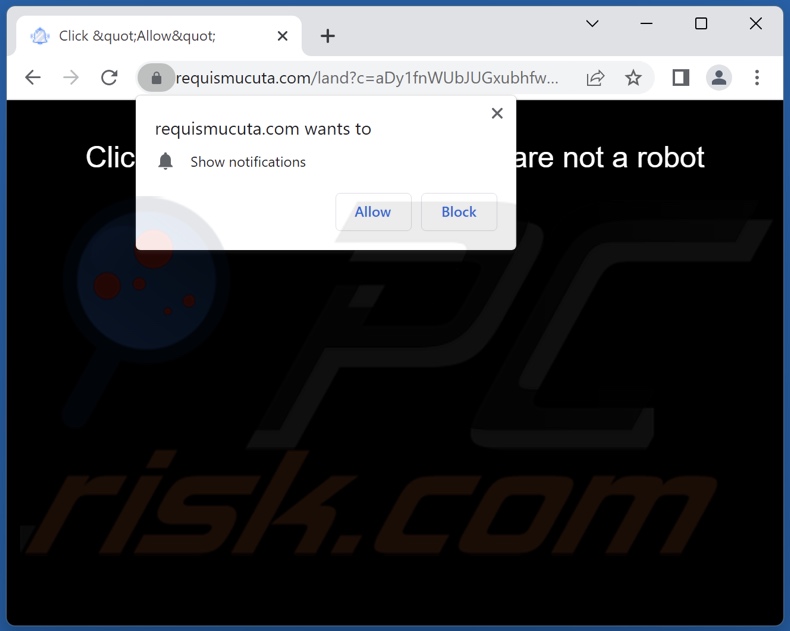 requismucuta[.]com pop-up redirects