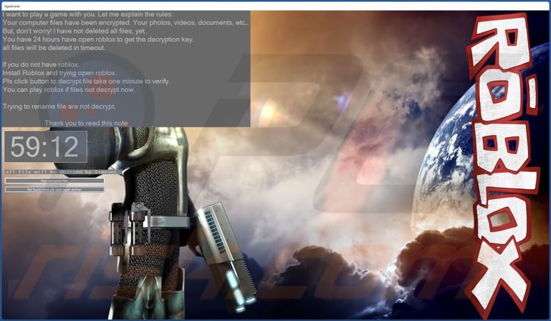 Roblox ransomware ransom note (full-size)